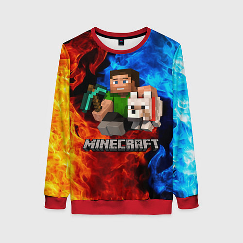 Женский свитшот MINECRAFT / 3D-Красный – фото 1