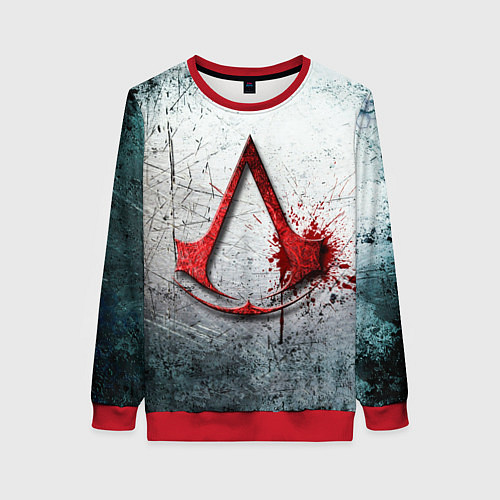 Женский свитшот Assassins Creed / 3D-Красный – фото 1