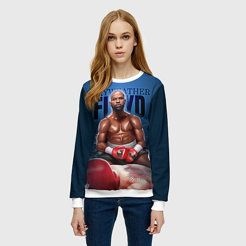 Женский свитшот Mayweather / 3D-Белый – фото 3