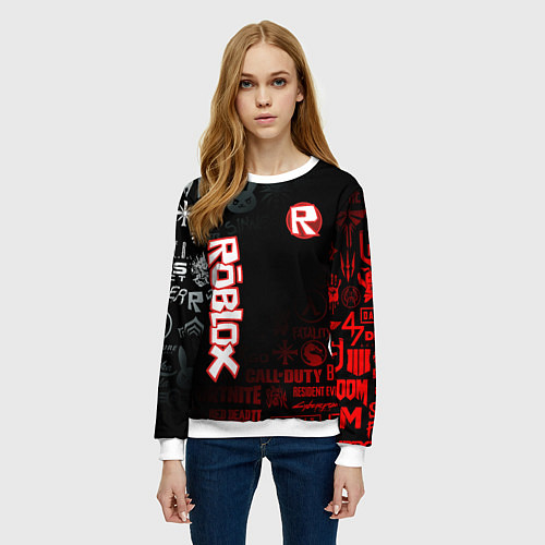 Женский свитшот ROBLOX / 3D-Белый – фото 3