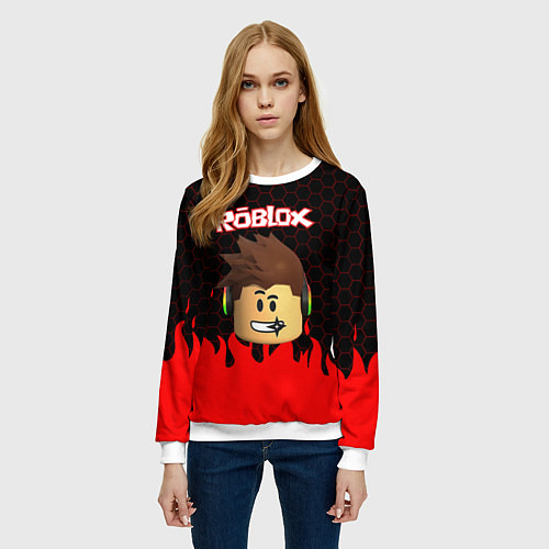 Женский свитшот ROBLOX / 3D-Белый – фото 3