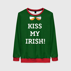 Свитшот женский Kiss my Irish, цвет: 3D-красный