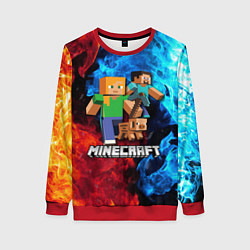 Свитшот женский Minecraft Майнкрафт, цвет: 3D-красный