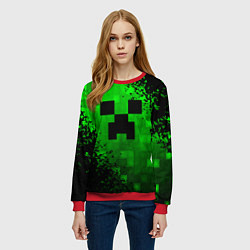 Свитшот женский MINECRAFT, цвет: 3D-красный — фото 2