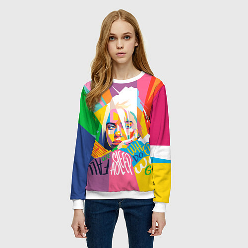 Женский свитшот BILLIE EILISH / 3D-Белый – фото 3