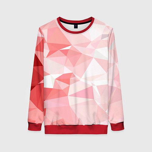Женский свитшот Pink abstraction / 3D-Красный – фото 1