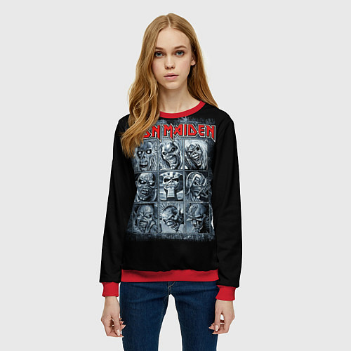 Женский свитшот Iron Maiden / 3D-Красный – фото 3