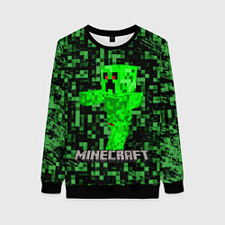 Свитшот женский MINECRAFT CREEPER, цвет: 3D-черный