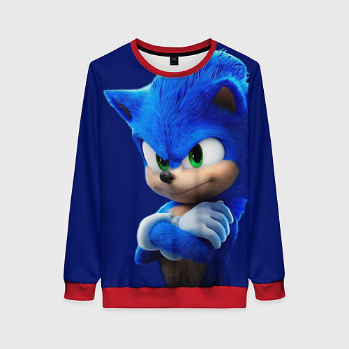 Женский свитшот SONIC / 3D-Красный – фото 1
