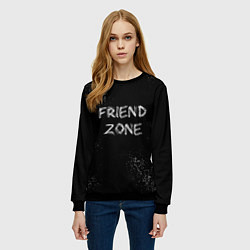 Свитшот женский FRIEND ZONE, цвет: 3D-черный — фото 2
