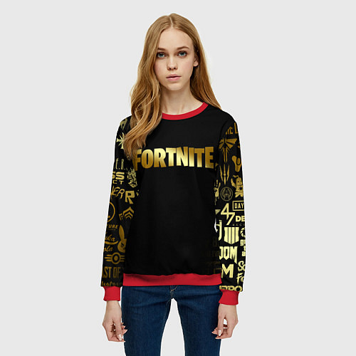 Женский свитшот FORTNITE / 3D-Красный – фото 3