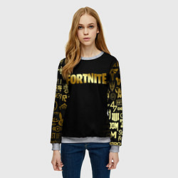 Свитшот женский FORTNITE, цвет: 3D-меланж — фото 2