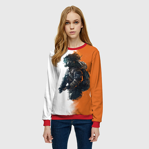 Женский свитшот The Division 2 Defender / 3D-Красный – фото 3