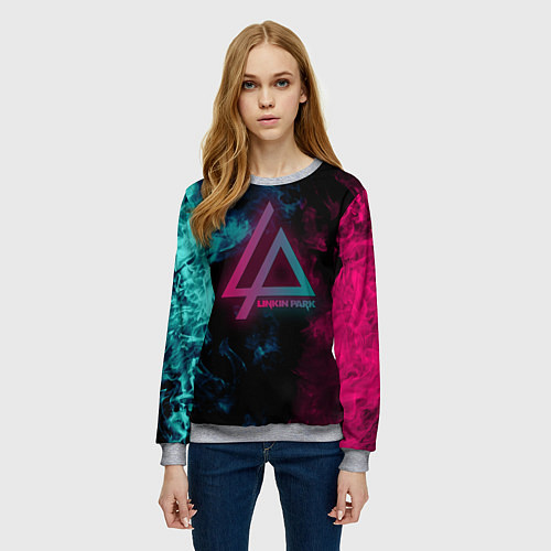 Женский свитшот LINKIN PARK / 3D-Меланж – фото 3