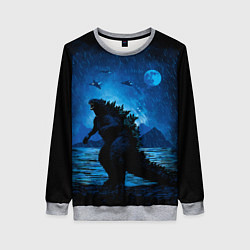Свитшот женский GODZILLA, цвет: 3D-меланж