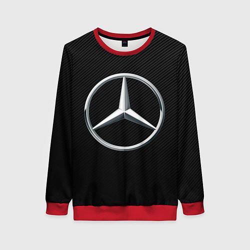 Женский свитшот MERCEDES-BENZ CARBON / 3D-Красный – фото 1