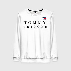 Свитшот женский Tommy Hilfiger , Tommy trigger, цвет: 3D-белый