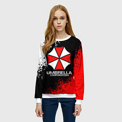Свитшот женский RESIDENT EVIL UMBRELLA, цвет: 3D-белый — фото 2