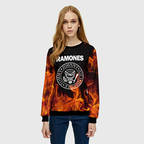 Женский свитшот Ramones / 3D-Черный – фото 3