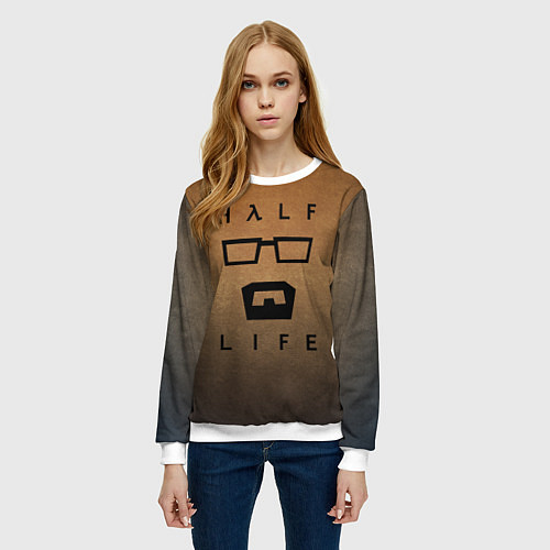 Женский свитшот HALF-LIFE / 3D-Белый – фото 3