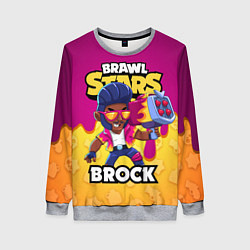 Свитшот женский BRAWL STARS BROCK, цвет: 3D-меланж