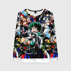 Свитшот женский Моя геройская академия, цвет: 3D-белый