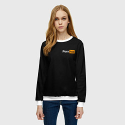 Свитшот женский PORNHUB, цвет: 3D-белый — фото 2