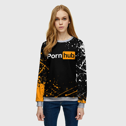 Женский свитшот PORNHUB / 3D-Меланж – фото 3