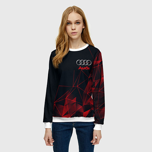 Женский свитшот AUDI / 3D-Белый – фото 3