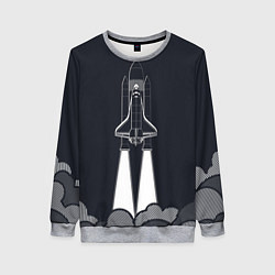 Свитшот женский Полет в никуда, цвет: 3D-меланж