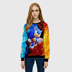 Свитшот женский SONIC, цвет: 3D-черный — фото 2