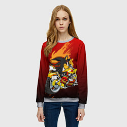 Свитшот женский Ёж Шедоу, цвет: 3D-меланж — фото 2