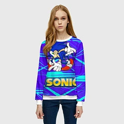 Свитшот женский Sonic, цвет: 3D-белый — фото 2