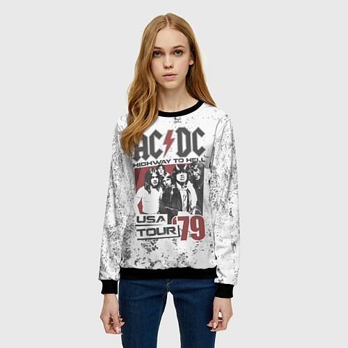 Женский свитшот ACDC / 3D-Черный – фото 3