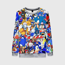 Свитшот женский SONIC PATTERN, цвет: 3D-меланж