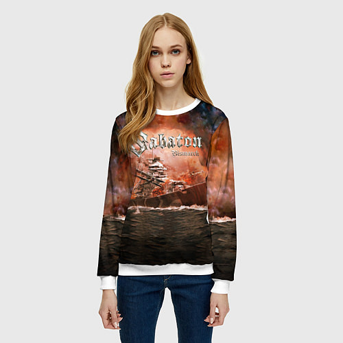 Женский свитшот Sabaton / 3D-Белый – фото 3