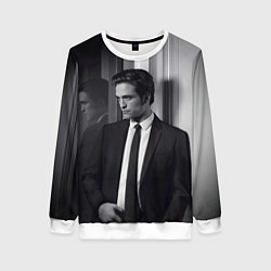Свитшот женский Роберт Паттинсон, цвет: 3D-белый