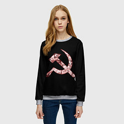 Свитшот женский Anime USSR, цвет: 3D-меланж — фото 2