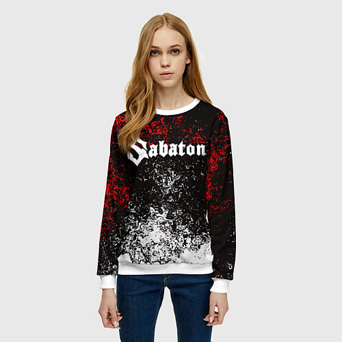 Женский свитшот SABATON / 3D-Белый – фото 3