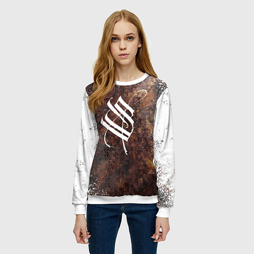 Женский свитшот Stigmata logo / 3D-Белый – фото 3