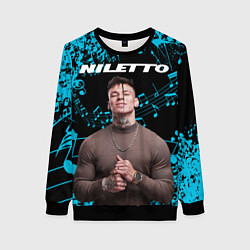 Свитшот женский NILETTO, цвет: 3D-черный