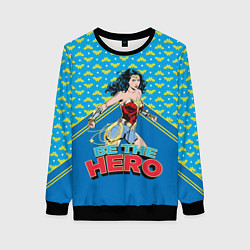 Свитшот женский Be the hero, цвет: 3D-черный
