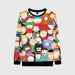 Свитшот женский South Park персонажи, цвет: 3D-черный