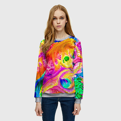 Женский свитшот TIE DYE / 3D-Меланж – фото 3