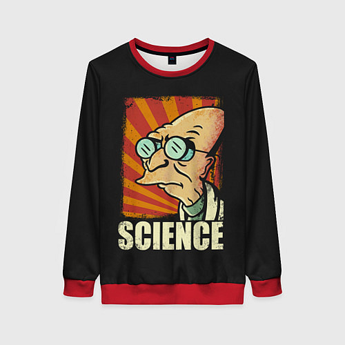 Женский свитшот Futurama Science / 3D-Красный – фото 1