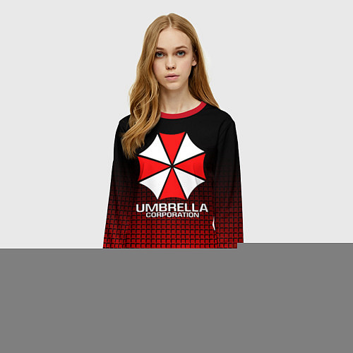 Женский свитшот UMBRELLA CORP / 3D-Красный – фото 3