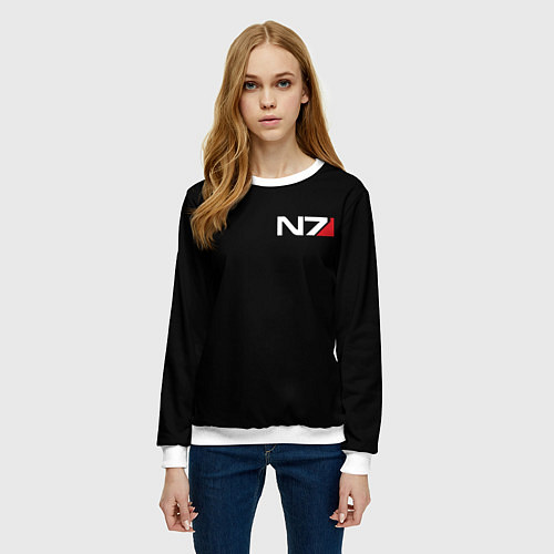 Женский свитшот MASS EFFECT N7 / 3D-Белый – фото 3