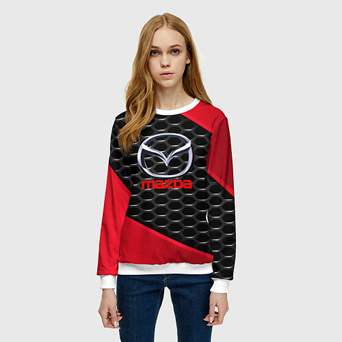 Женский свитшот MAZDA / 3D-Белый – фото 3