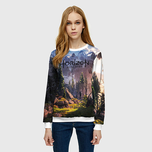 Женский свитшот Horizon Zero Dawn / 3D-Белый – фото 3