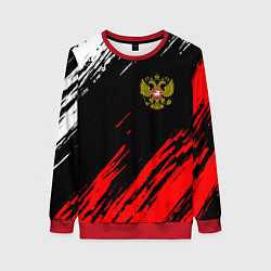 Свитшот женский РОССИЯ, цвет: 3D-красный